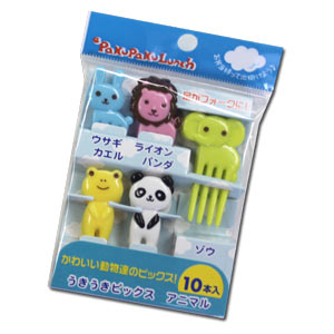 UKI-UKI Animal Lunch Picks ~ 10pcs (5 types)