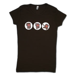Domo-kun (Three Circles) - Girl's Fitted