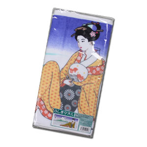 Magical UKIYOE Woman with Mt. Fuji Tree Sexy Nude Transforming Towel