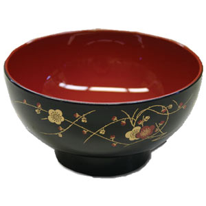 Japanese Soup Bowl -- Colorful Plum