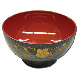 Japanese Soup Bowl -- Pear Skin ~ Black