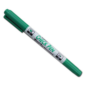 Zebra Check Pen ~ Green