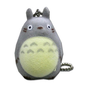 Grey Totoro Fuzzy Key Chain