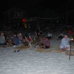 One of many beach bars, at night (with poor flash!) :-)