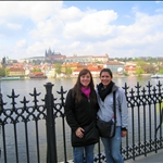 Britt and I with Prague Castle in the distance