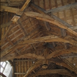 Wooden ceiling made with only wooden pegs