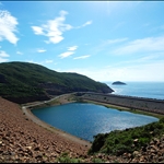 萬宜水庫下的緩衝區 protective coffer dam