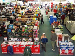Stocking up on camping gear at Rays