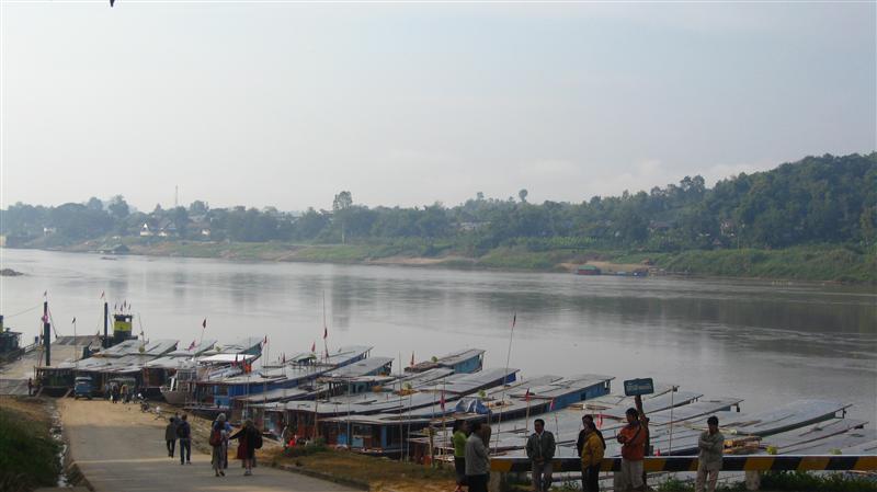 Boats on the Mekong river