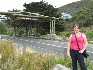 Me and Great Ocean Road Sign
