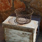 old beehive box and ornate basket