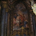 The capel of St John was built in Rome from semi-precious stones including lapis lazuli before being transported to Lisbon.