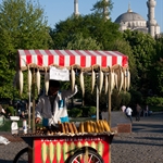 Grilled corn stand
