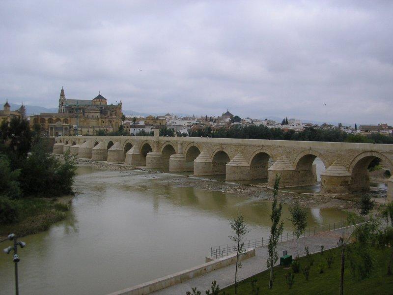 We walked into Cordoba across this bridge.