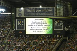 Mexican wave is banned!