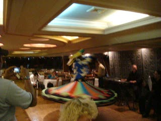 A colorful spinning man...