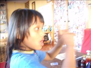 Girl from the guesthouse trying to go cross-eyed