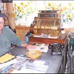 Gary Turner in his Vintage Sinclair Gas Station