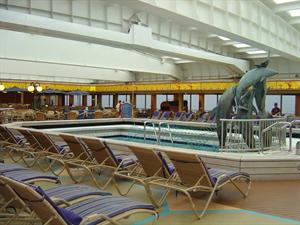 "Lido deck" with swimming  pool in middle.