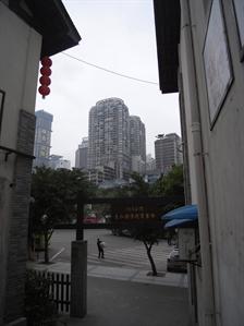 view from ancient part of chongqing near hostel