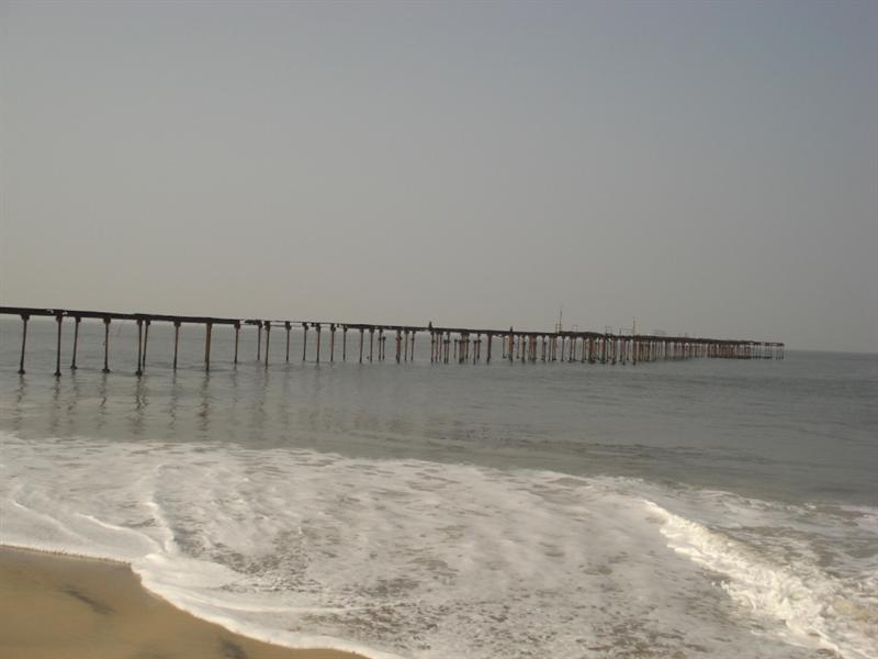 Sea Bridge at Alleppey Beach
