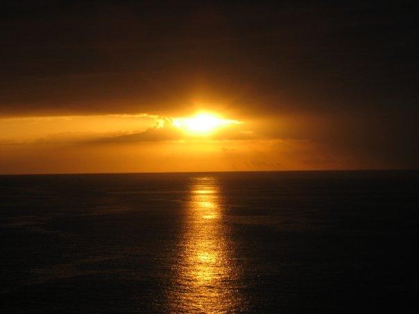 solnedgang over los christianos en dag