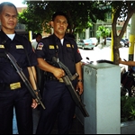 security outside manilla bank