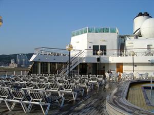 Sea View Pool &bar area on AFT section of the ship.