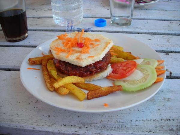 the mutton burger I ate that made me sick