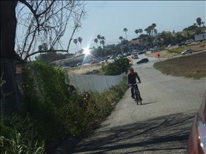STING riding his bike, Malibu