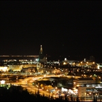 Reykjaviko naktine panorama