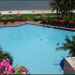 overlooking the pool 