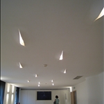 slits w/ lights in the ceiling...cool