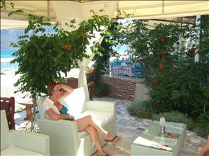 At the Sacallis Hotel, Kefalos Bay