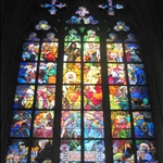 Stained glass inside the castle