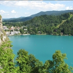... of the romantic blue Lake Bled ....