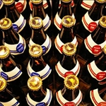 full of beer
