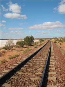 Railway line at a Salt Lake