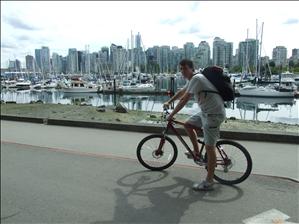 James with his fancy bike