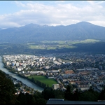 the view from halfway up the alp..looking down on innsbruck