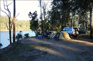 Our first night spent at a beautiful spot by a Lake