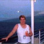 Marilyn, enjoying a cocktail on Tahitian Princess,Cook Islands