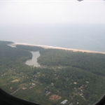 Where river meets sea... at Trivandrum