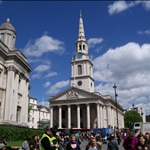 trafalgr square and Church St Martin in the flield