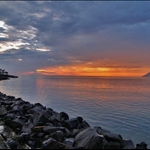 Sunset on Manado beach