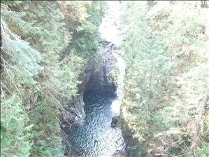 View from suspension bridge