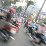 This is how it feels to cross the road in Ho Chi Minh.