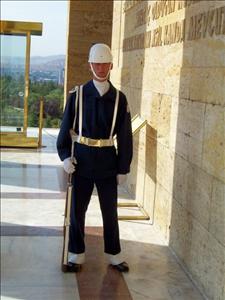 ON GUARD, MAUSOLEUM OF MUSTAFA KEMAL, ANKARA