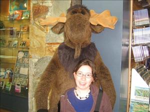 i made friends with a moose :D
