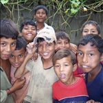 some of the local boys with candy we gave them